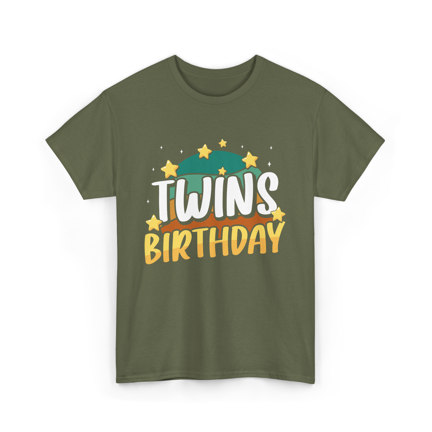 Twins Birthday Celebration Twins T-Shirt - Military Green