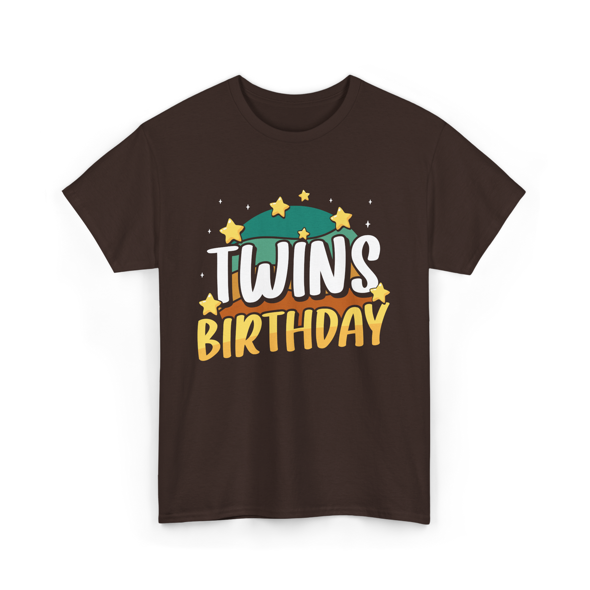 Twins Birthday Celebration Twins T-Shirt - Dark Chocolate