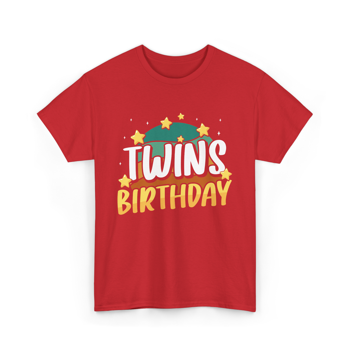 Twins Birthday Celebration Twins T-Shirt - Red