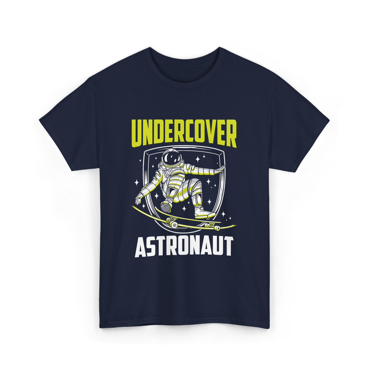 Undercover Astronaut Skateboarding Space T-Shirt - Navy