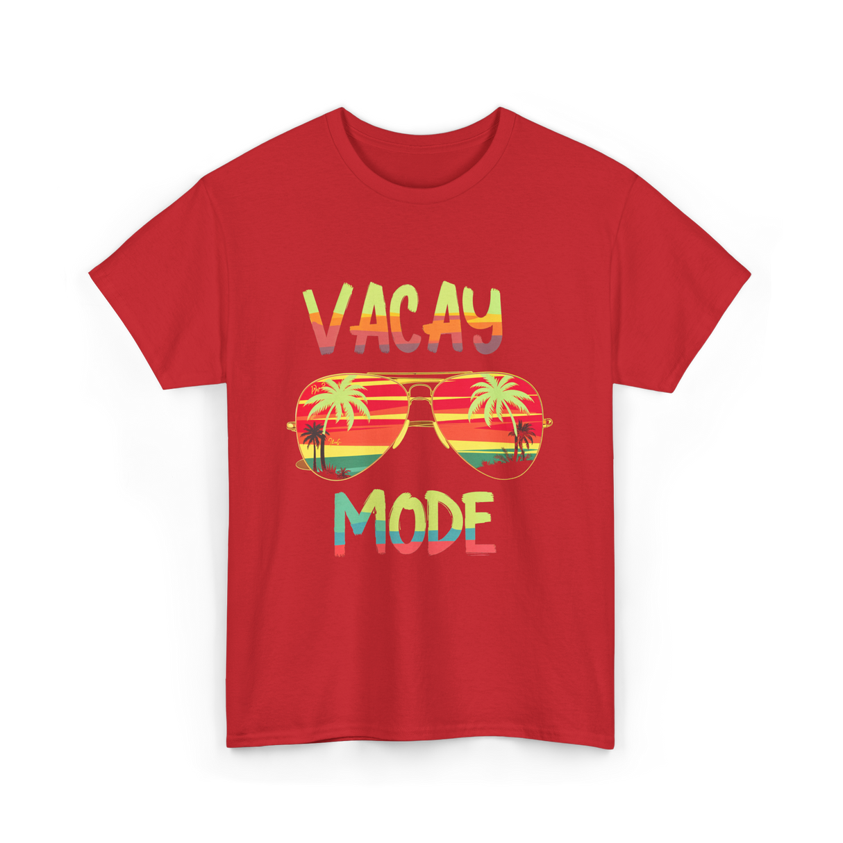 Vacay Mode Summer Vacation T-Shirt - Red