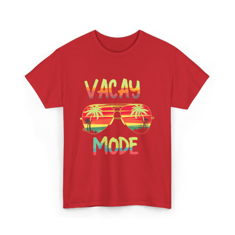 Vacay Mode Summer Vacation T-Shirt - Red