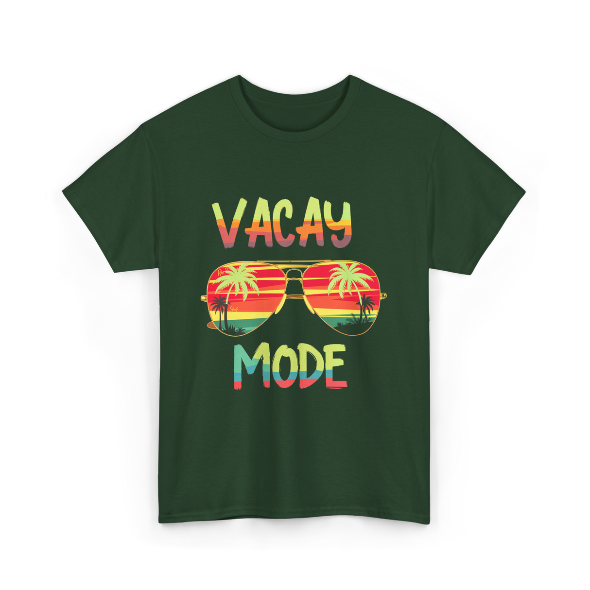 Vacay Mode Summer Vacation T-Shirt - Forest Green