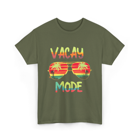 Vacay Mode Summer Vacation T-Shirt - Military Green