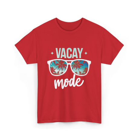 Vacay Mode Vacation Travel Summer T-Shirt - Red