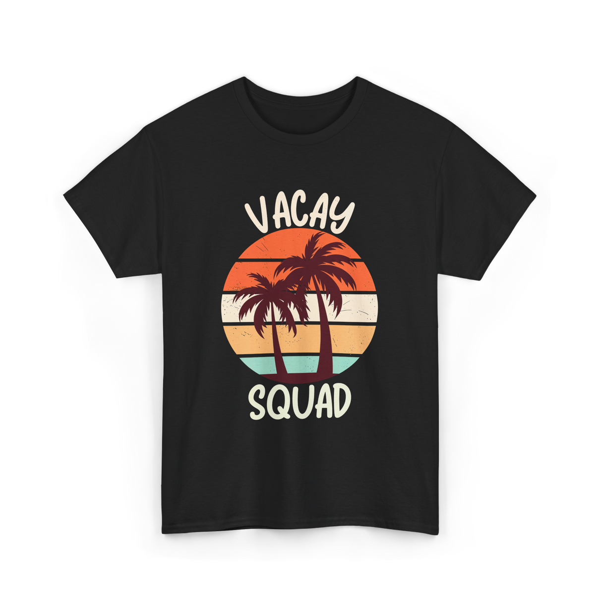 Vacay Squad Vacation Travel T-Shirt - Black