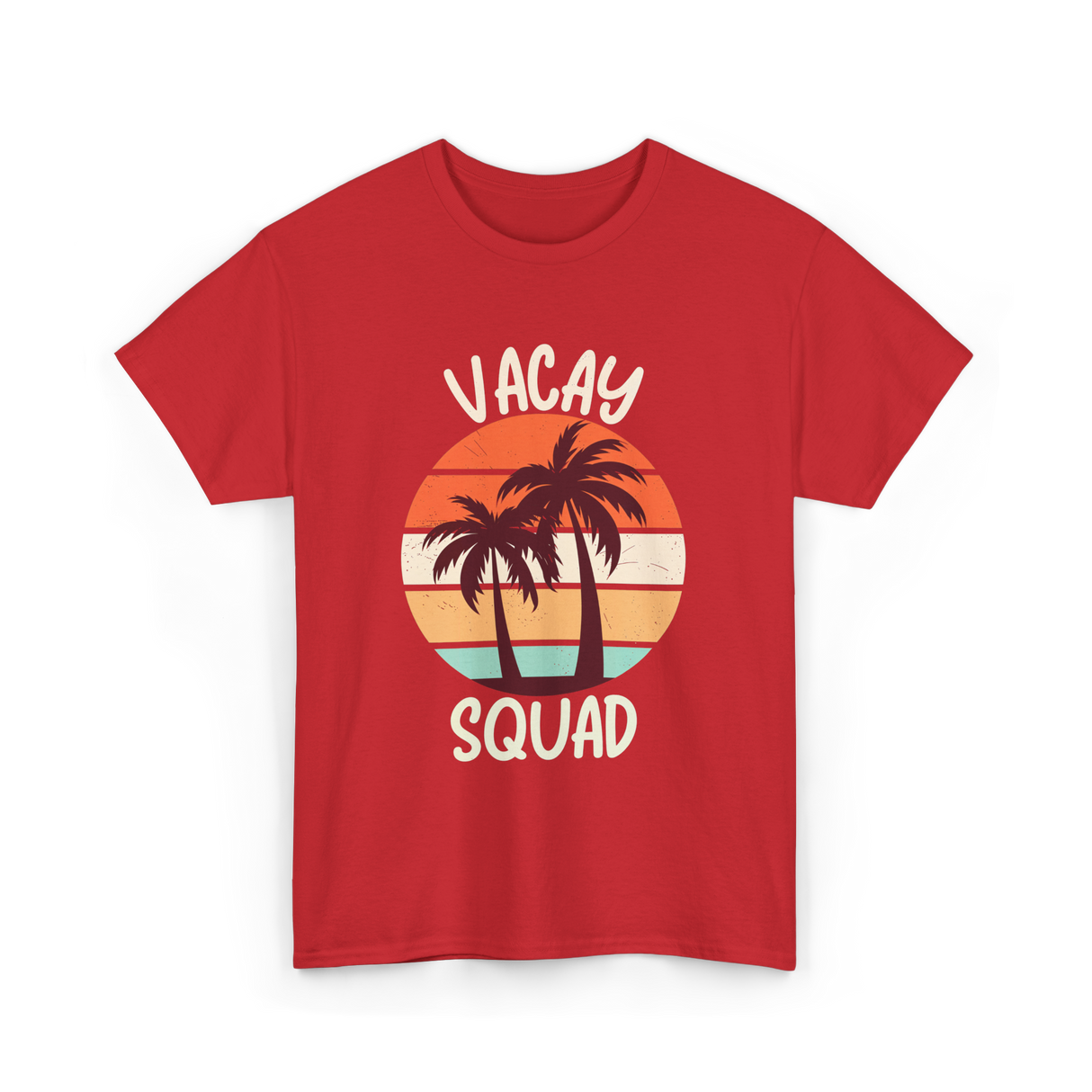 Vacay Squad Vacation Travel T-Shirt - Red