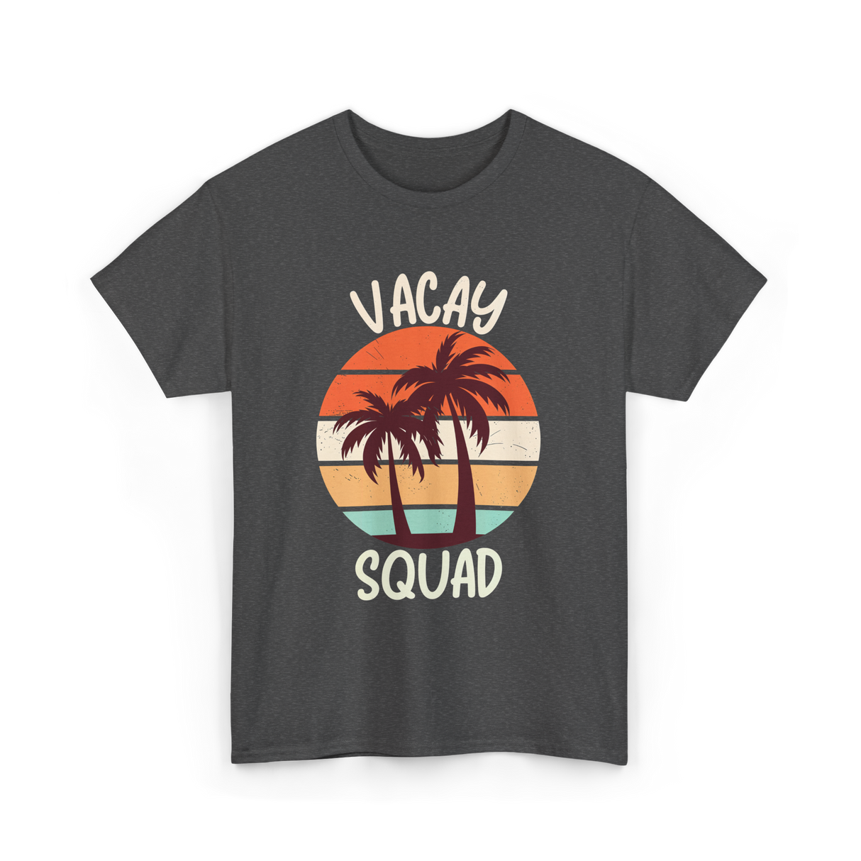 Vacay Squad Vacation Travel T-Shirt - Dark Heather