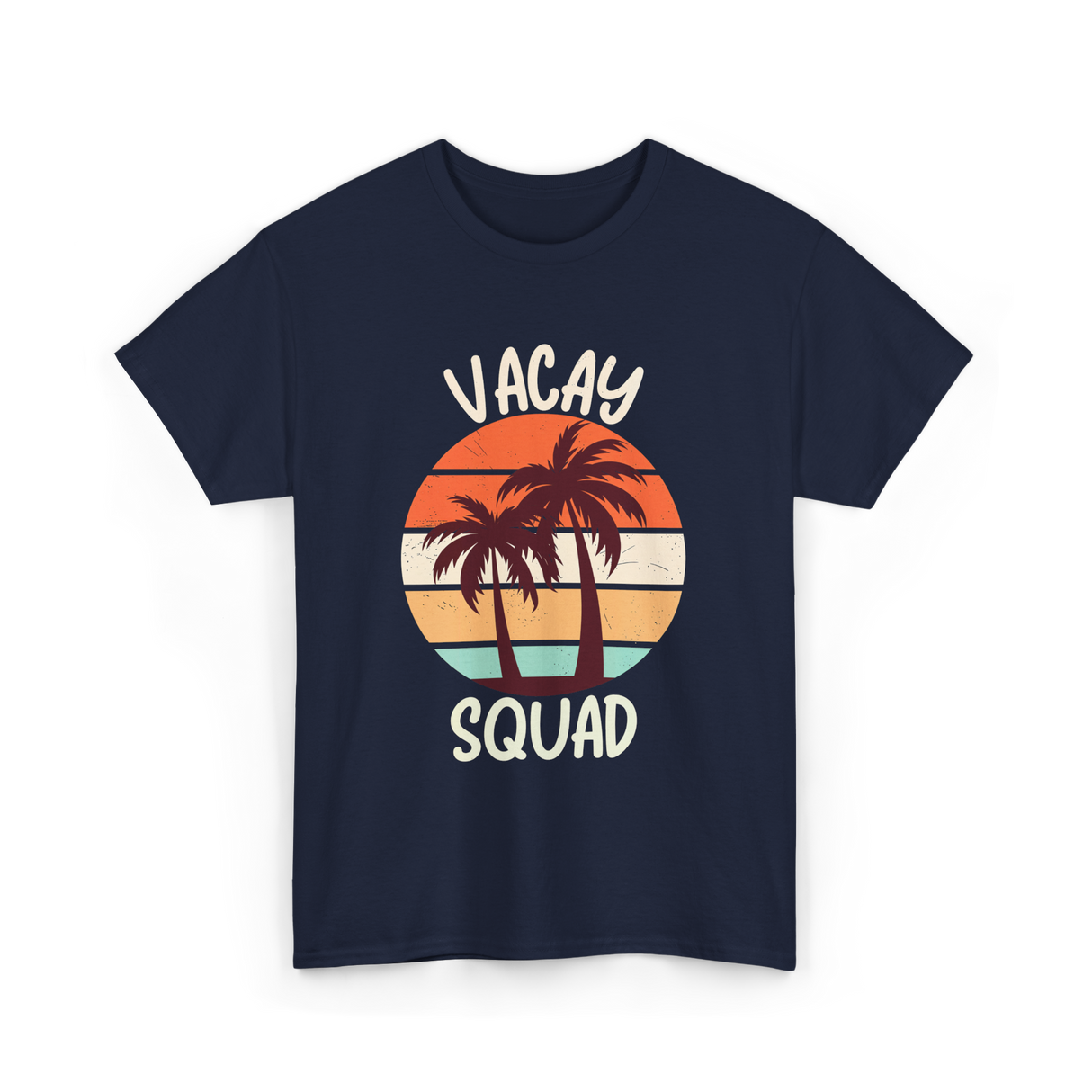 Vacay Squad Vacation Travel T-Shirt - Navy