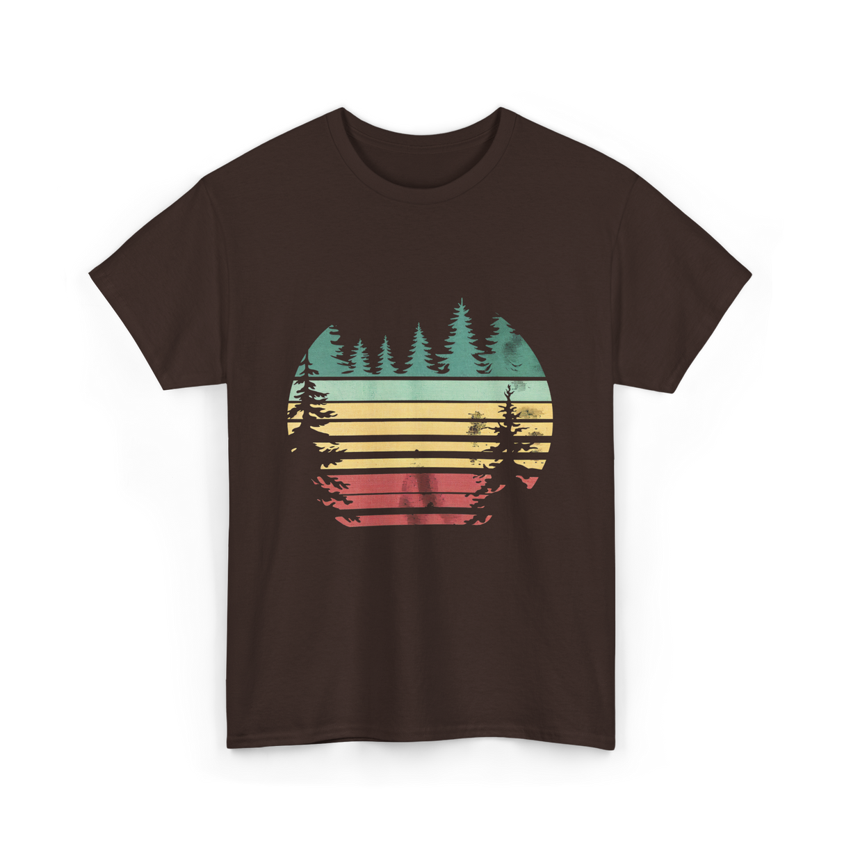 Vintage Forest Nature Outdoors T-Shirt - Dark Chocolate