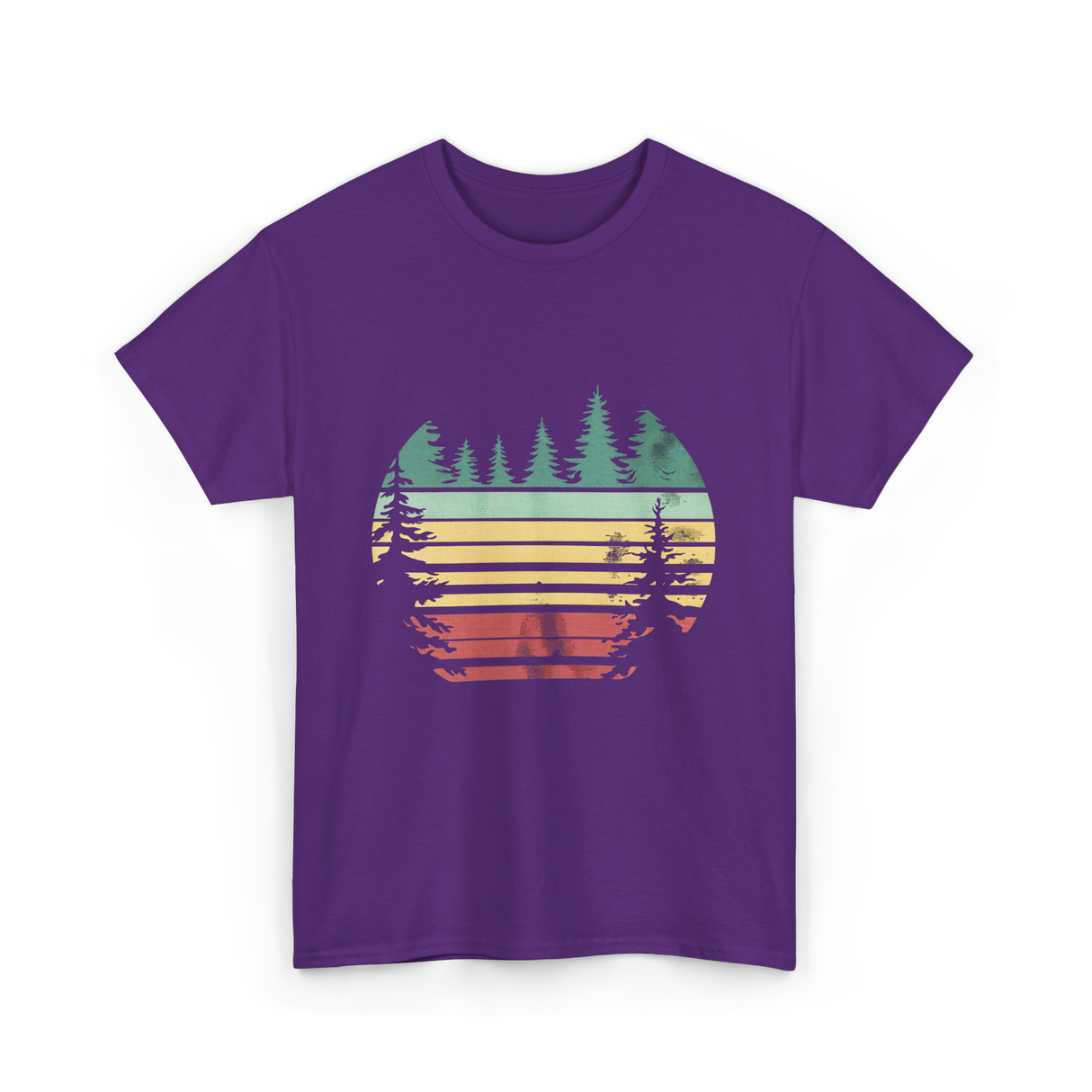 Vintage Forest Nature Outdoors T-Shirt - Purple