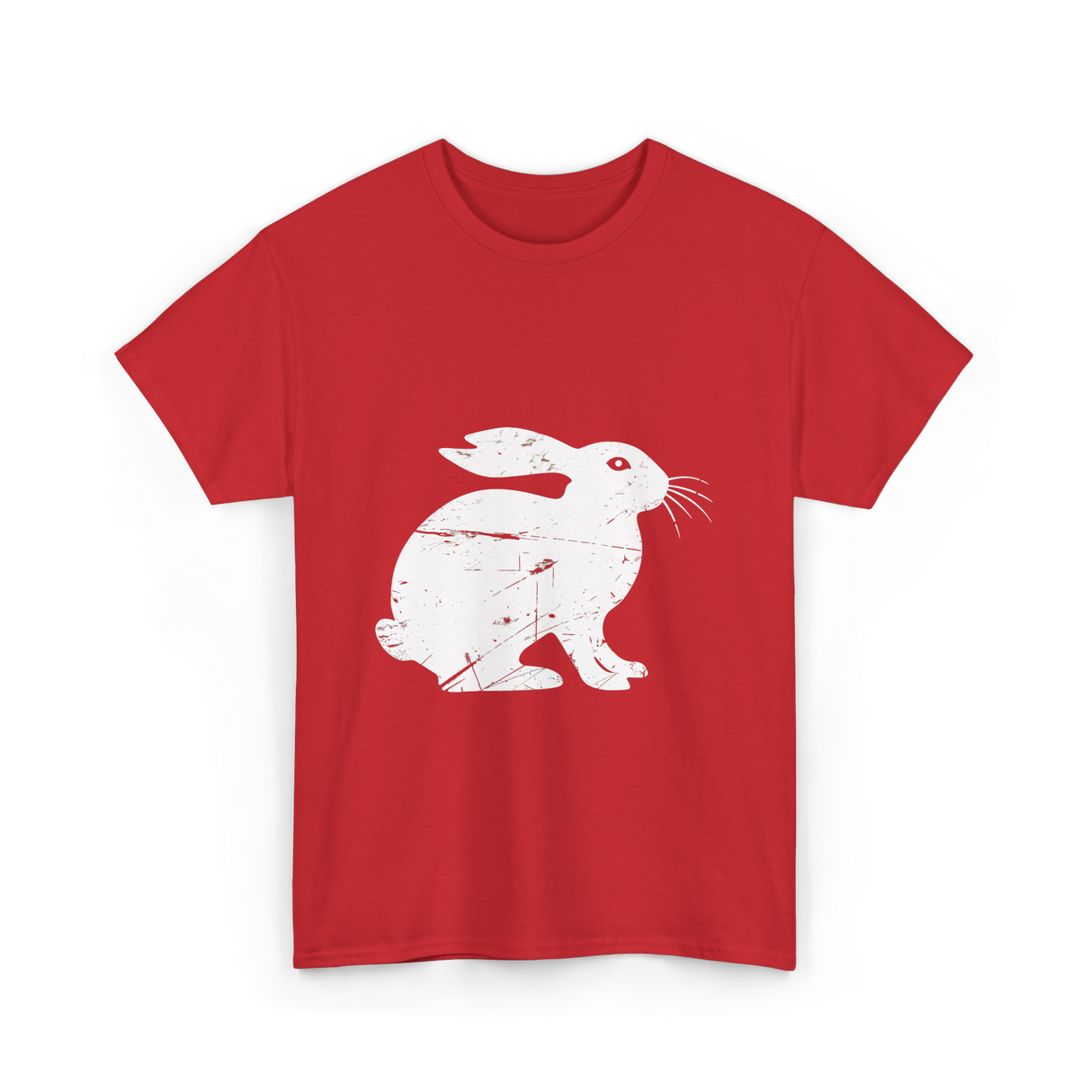Vintage Rabbit Distressed Rabbit T-Shirt - Red
