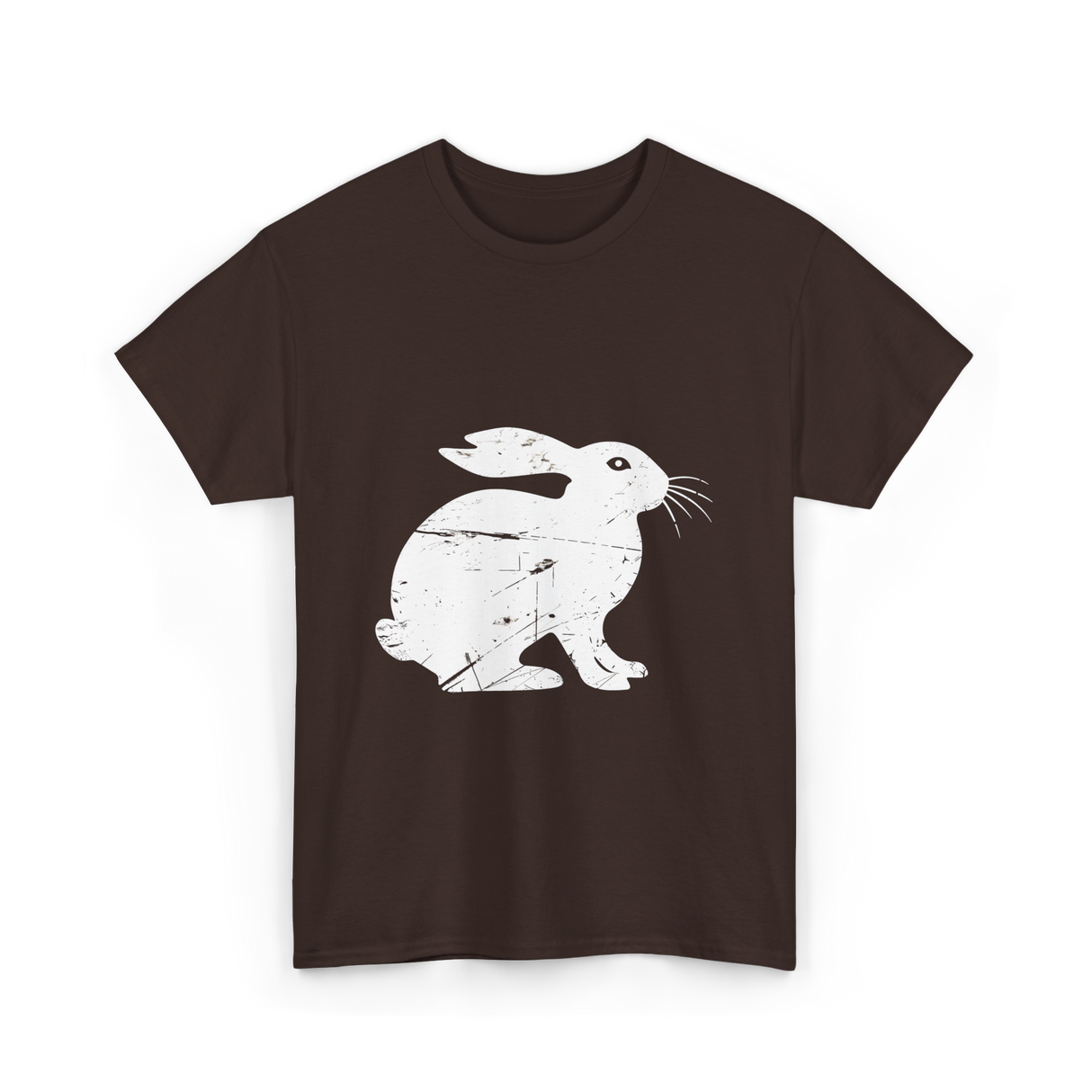 Vintage Rabbit Distressed Rabbit T-Shirt - Dark Chocolate