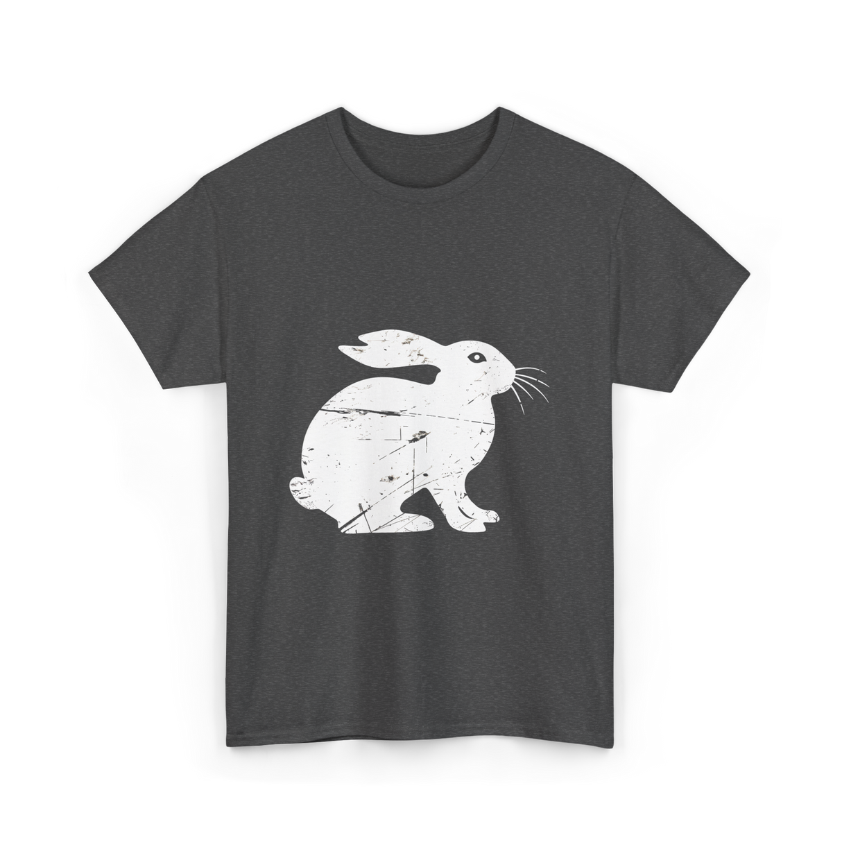Vintage Rabbit Distressed Rabbit T-Shirt - Dark Heather