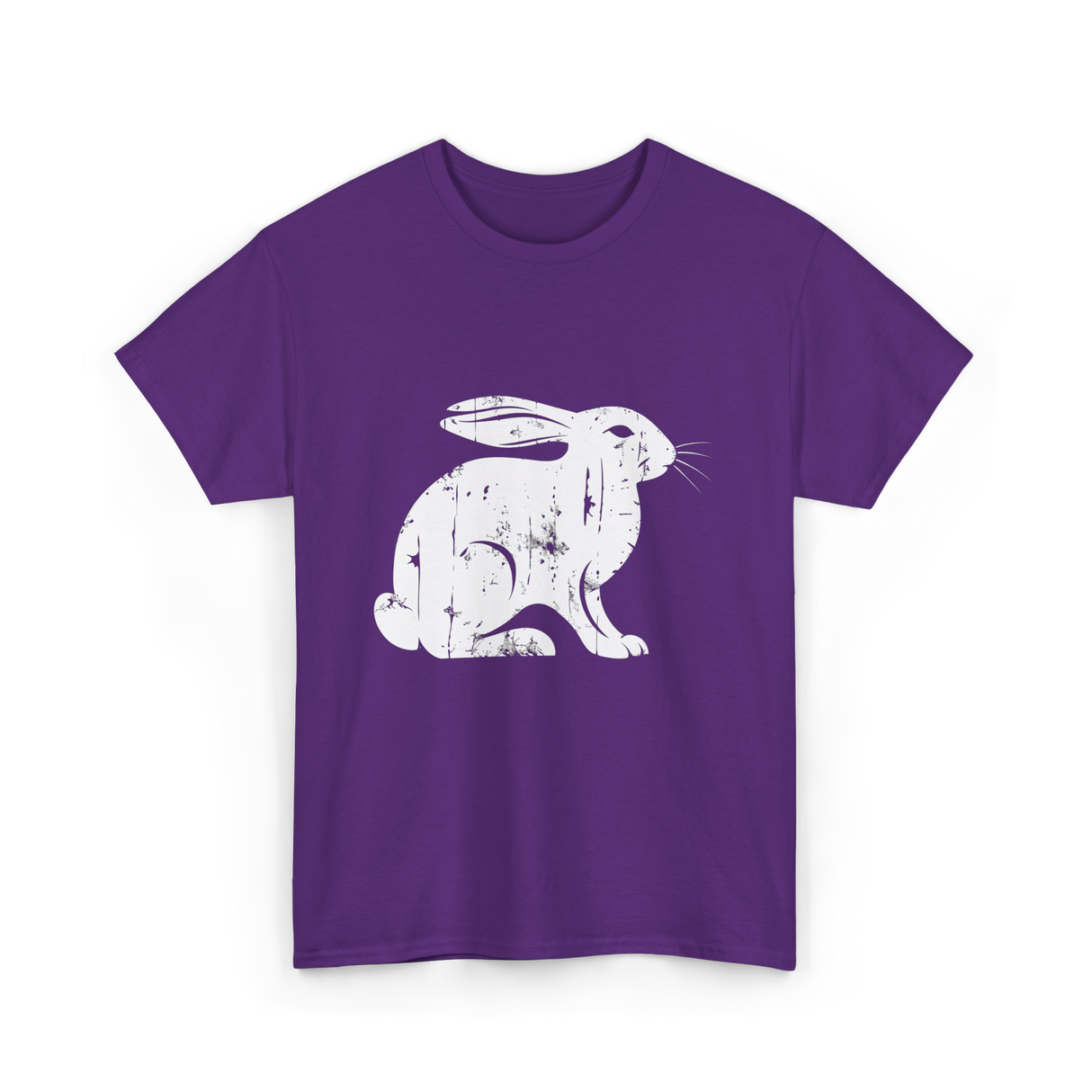 Vintage Rabbit Rabbit Design T-Shirt - Purple