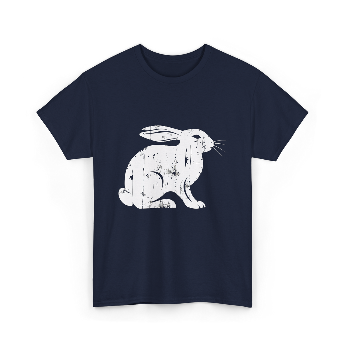 Vintage Rabbit Rabbit Design T-Shirt - Navy