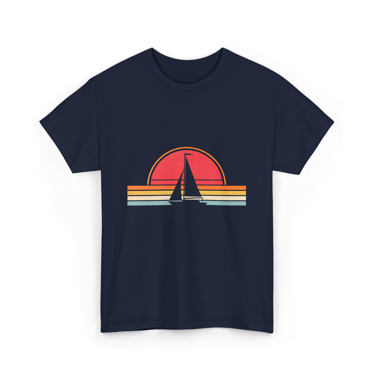 Vintage Sailing Boat Sailing T-Shirt - Navy