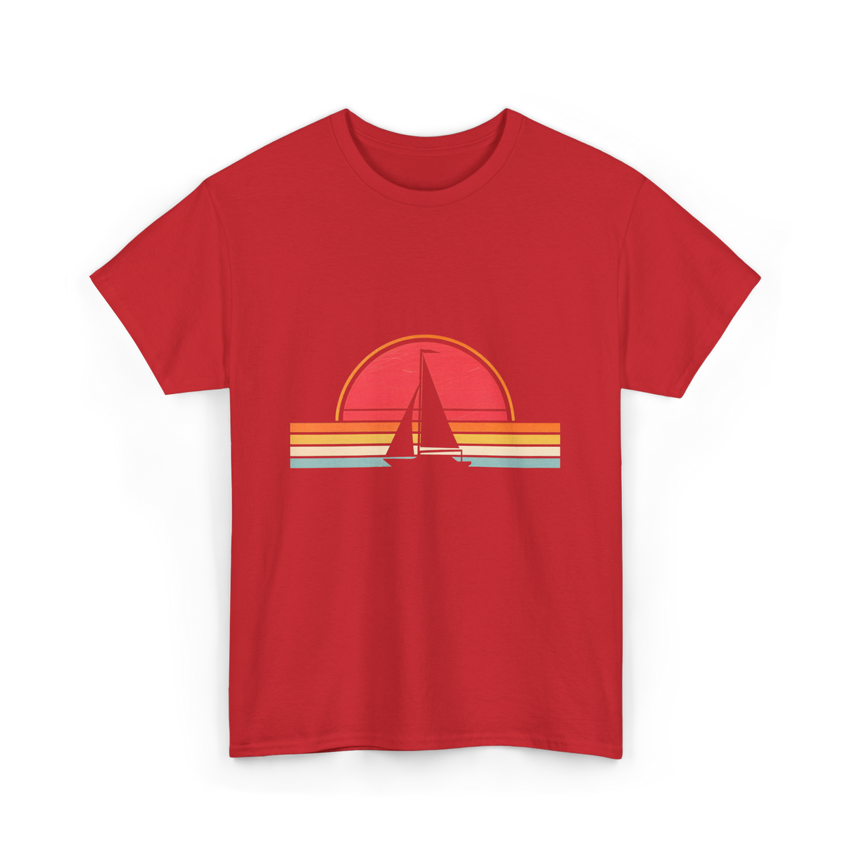 Vintage Sailing Boat Sailing T-Shirt - Red