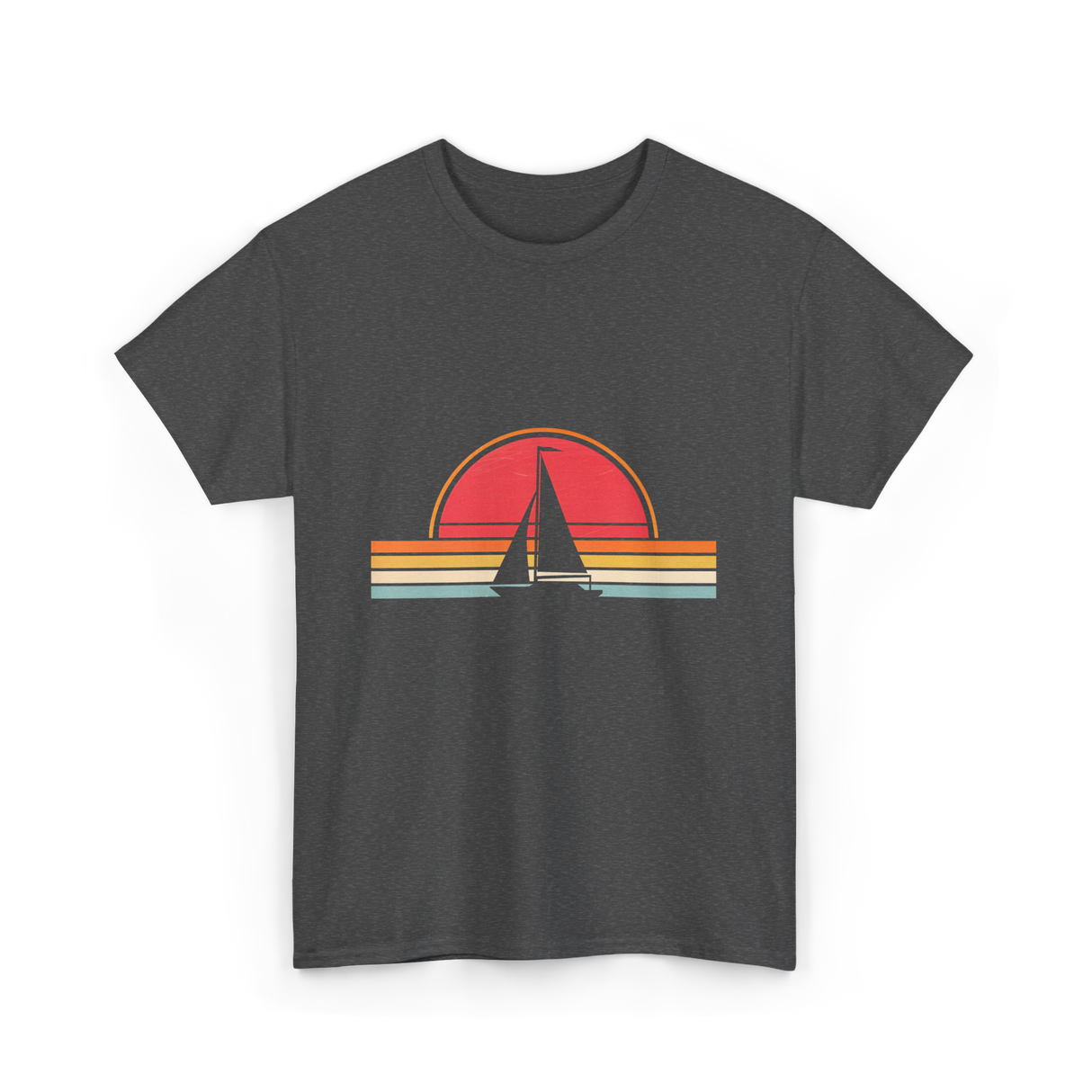 Vintage Sailing Boat Sailing T-Shirt - Dark Heather