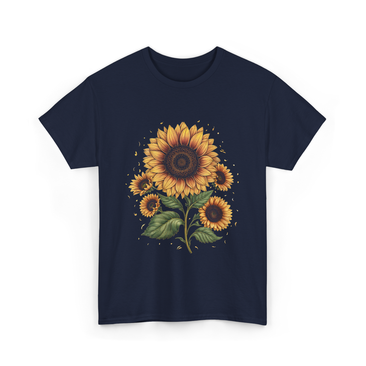 Vintage Sunflower T-Shirt - Navy