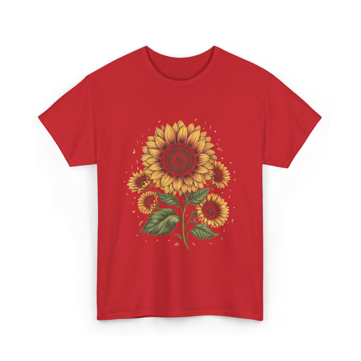 Vintage Sunflower T-Shirt - Red