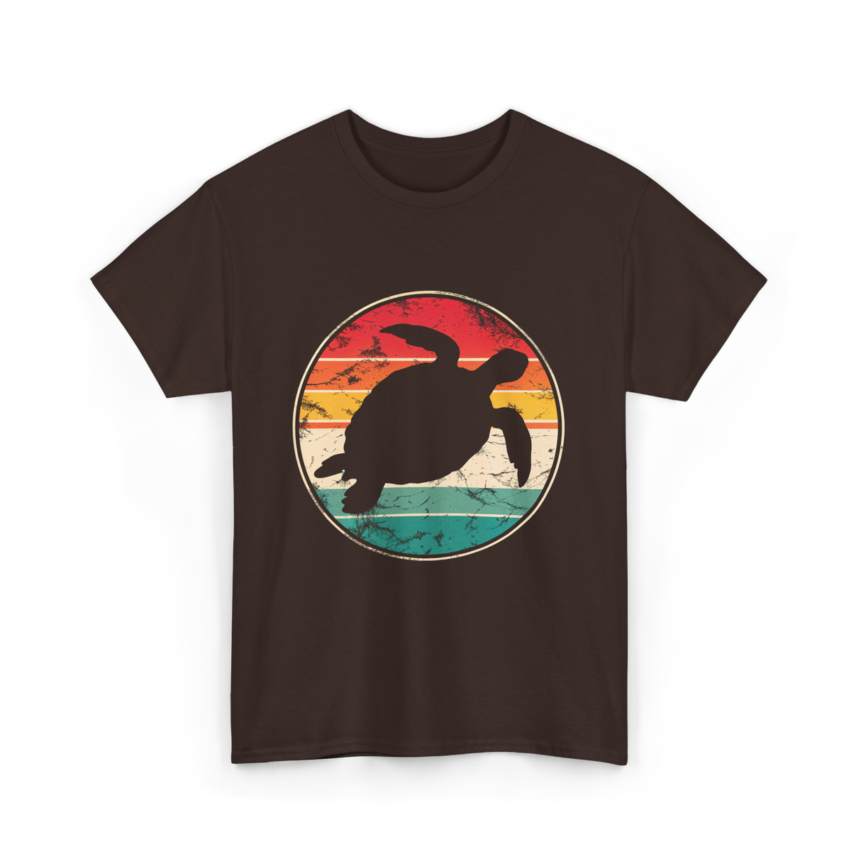 Vintage Turtle Marine Biologist T-Shirt - Dark Chocolate