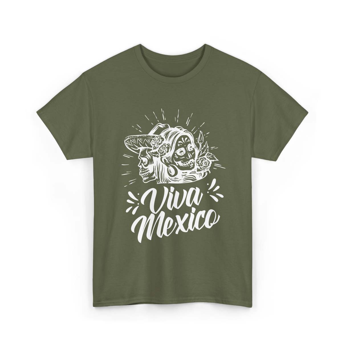 Viva Mexico Proud Mexican T-Shirt - Military Green