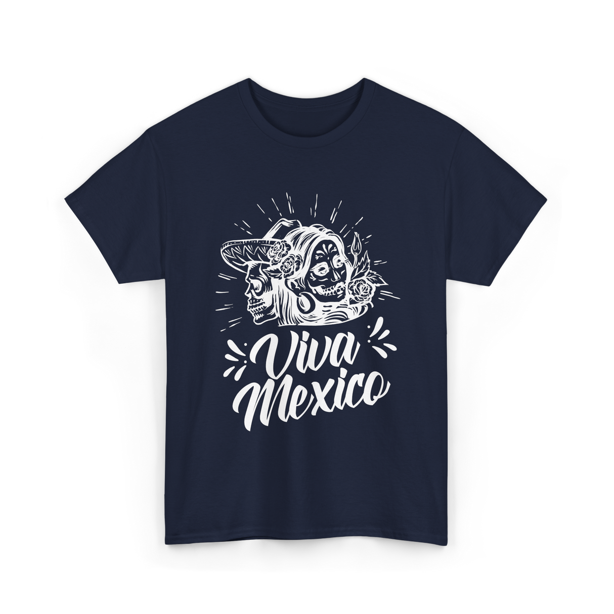 Viva Mexico Proud Mexican T-Shirt - Navy