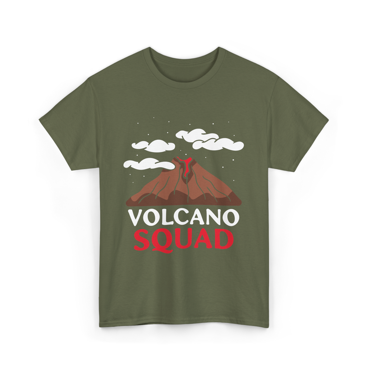 Volcano Squad Volcano Geology T-Shirt - Military Green