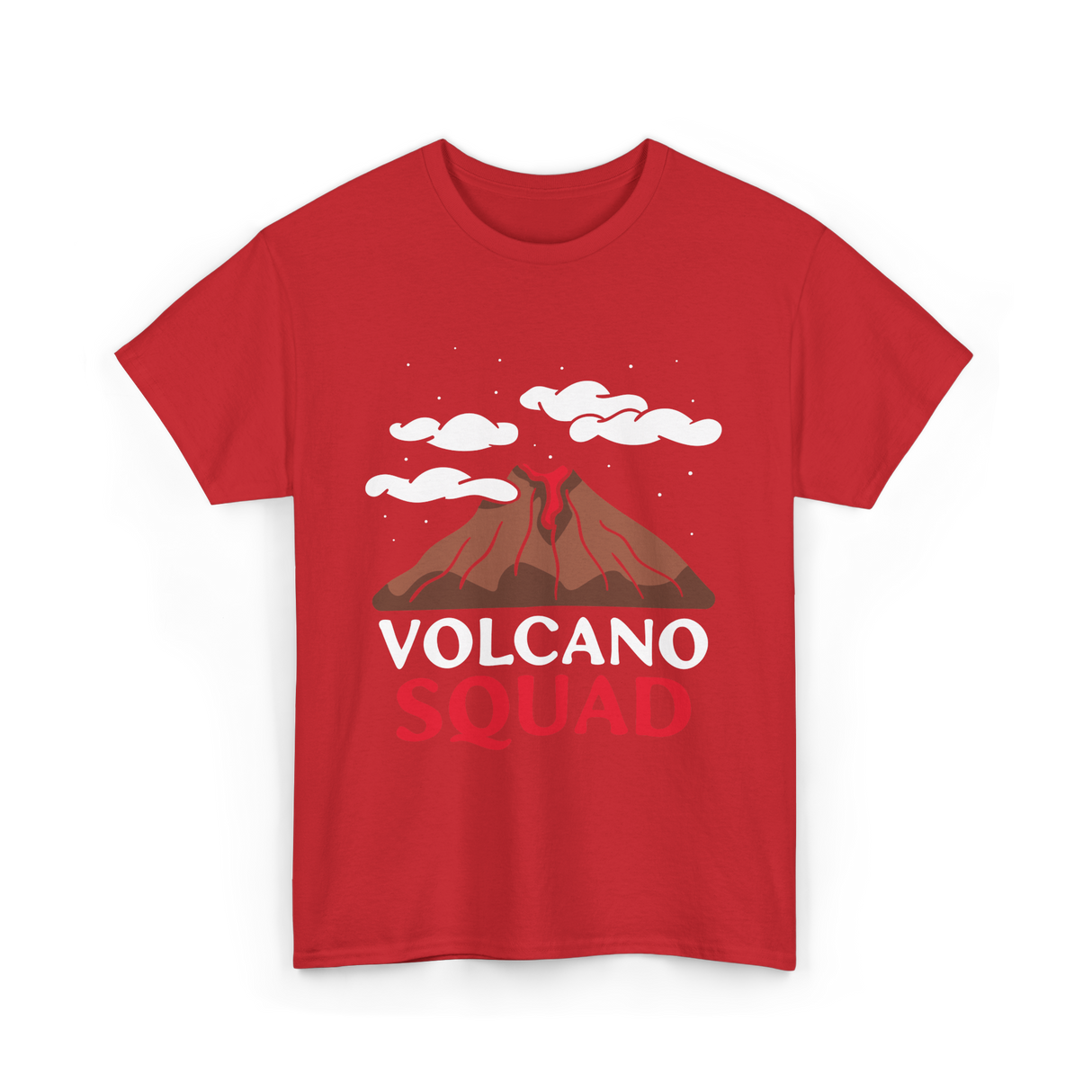 Volcano Squad Volcano Geology T-Shirt - Red
