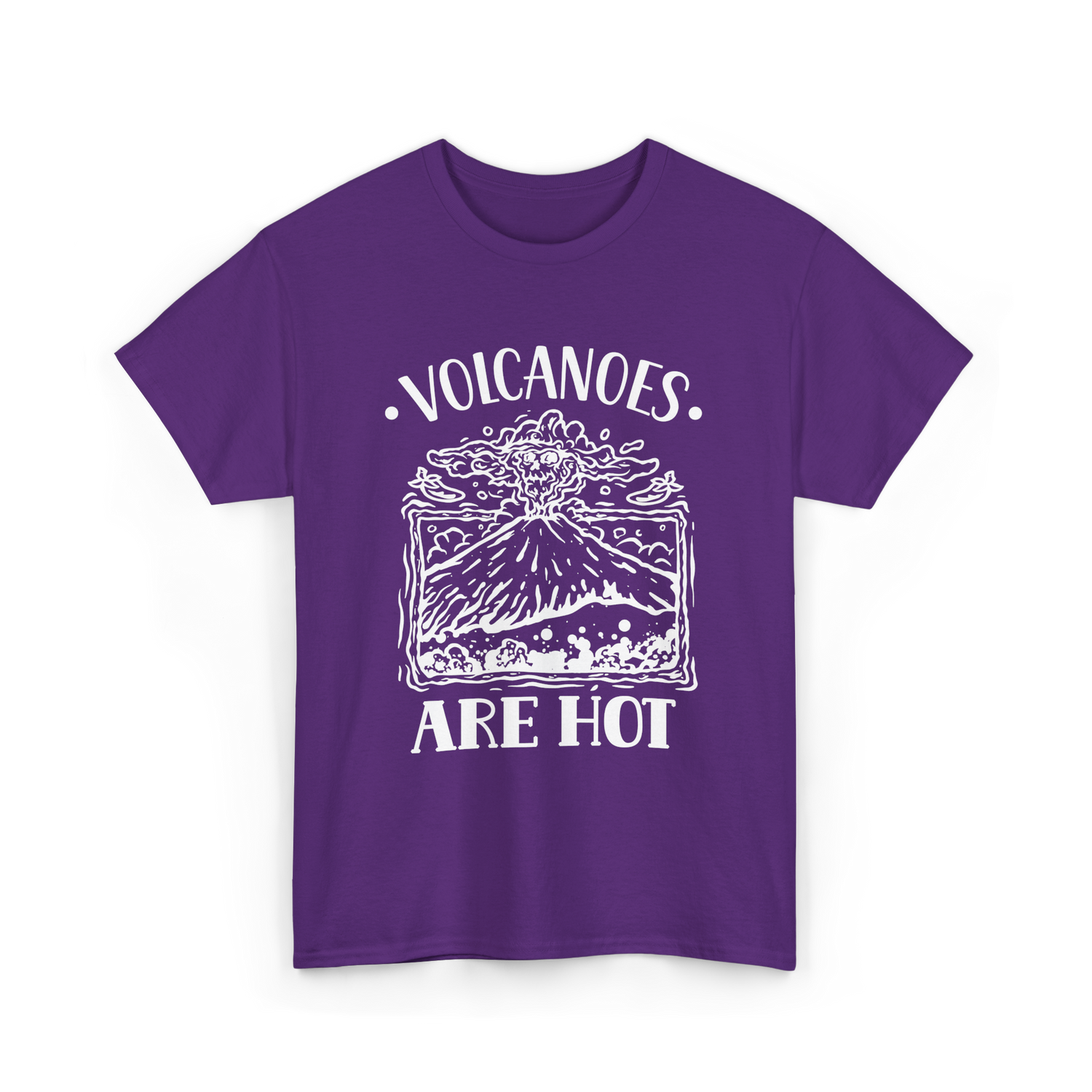 Volcanoes Are Hot Geology T-Shirt - Purple