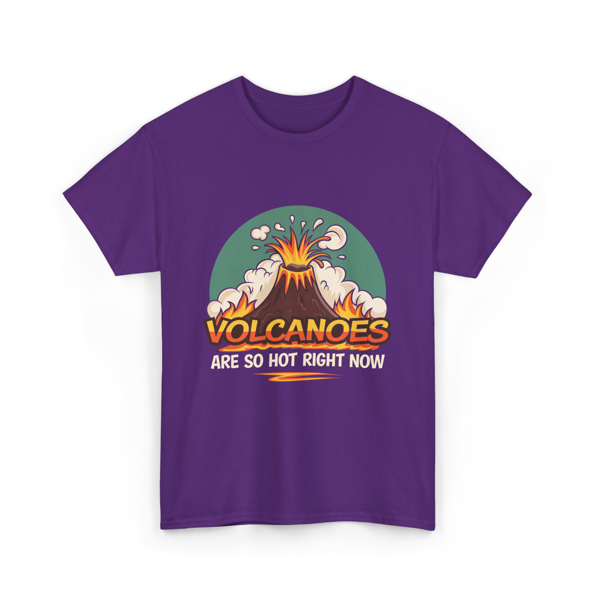 Volcanoes Are Hot Volcanoes T-Shirt - Purple