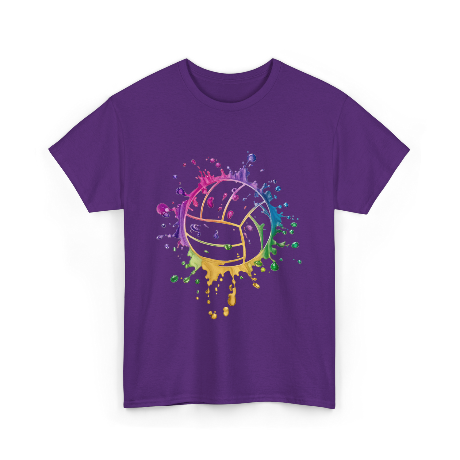 Volleyball Tie Dye Art Vollyball T-Shirt - Purple