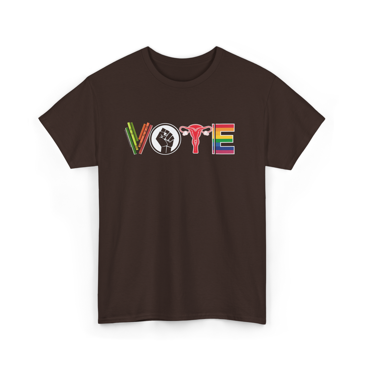 Vote Equality Activism T-Shirt - Dark Chocolate
