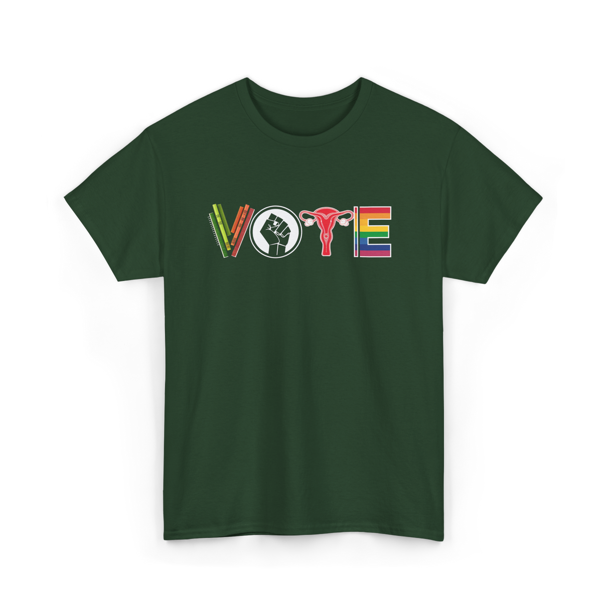 Vote Equality Activism T-Shirt - Forest Green