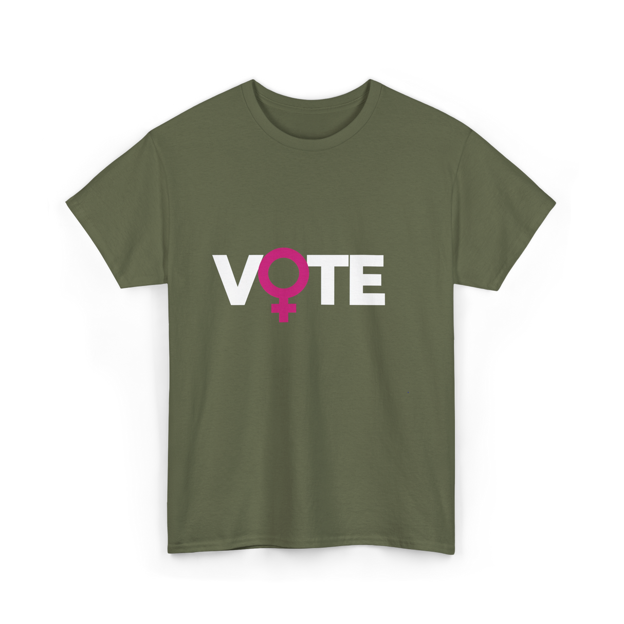 Vote Feminist Women Empowerment T-Shirt - Military Green