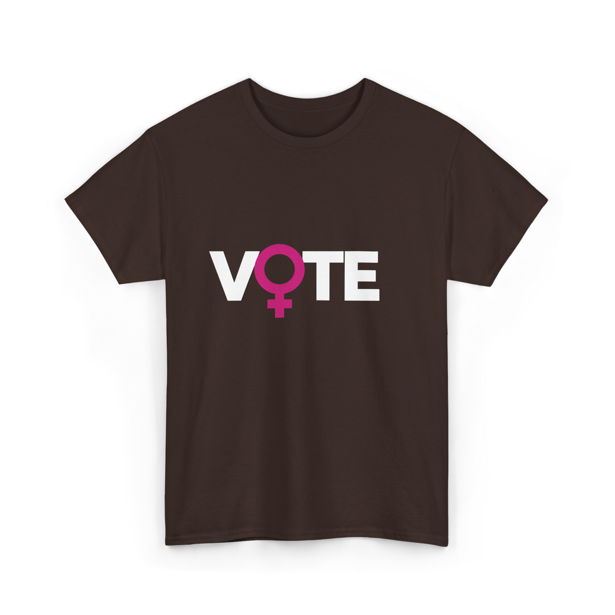 Vote Feminist Women Empowerment T-Shirt - Dark Chocolate