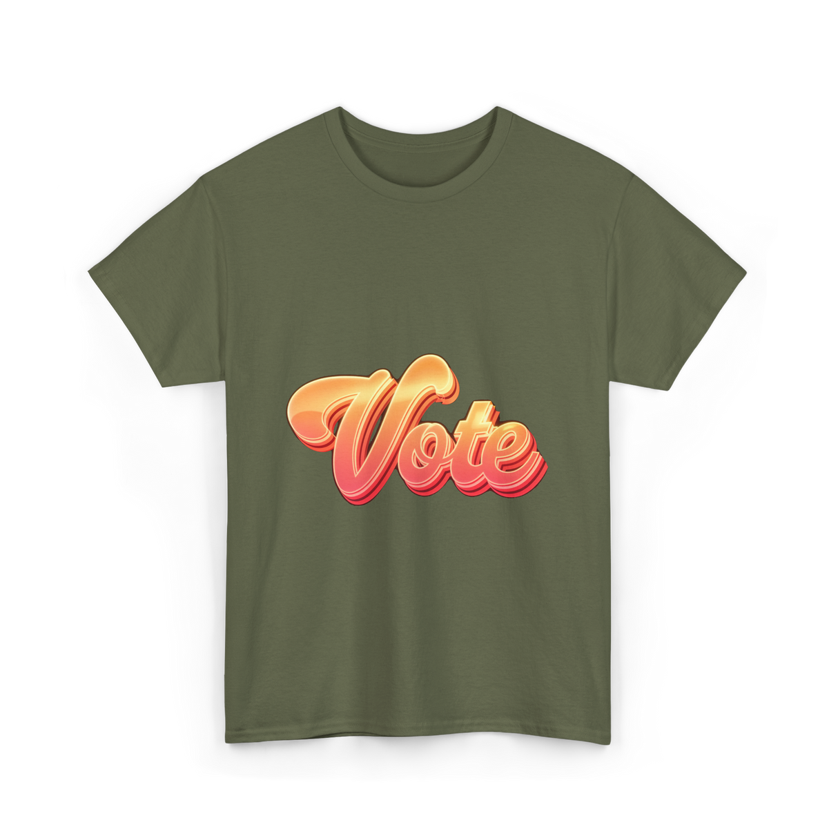 Vote Vintage Election Voter T-Shirt - Military Green