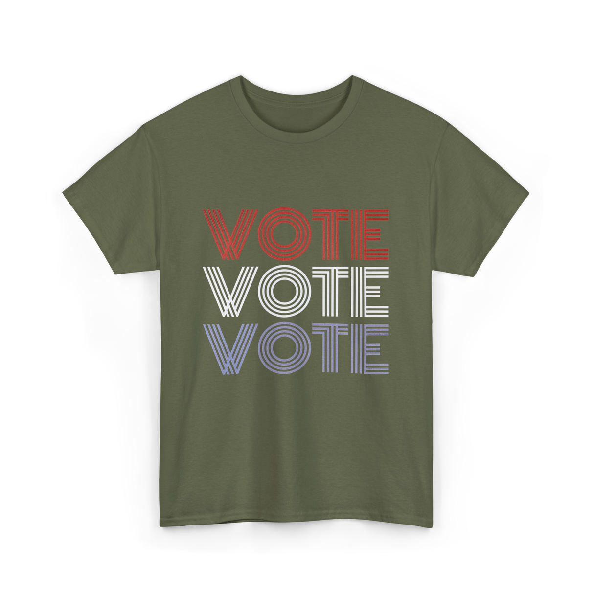 Vote Vote Vote Election Voter T-Shirt - Military Green