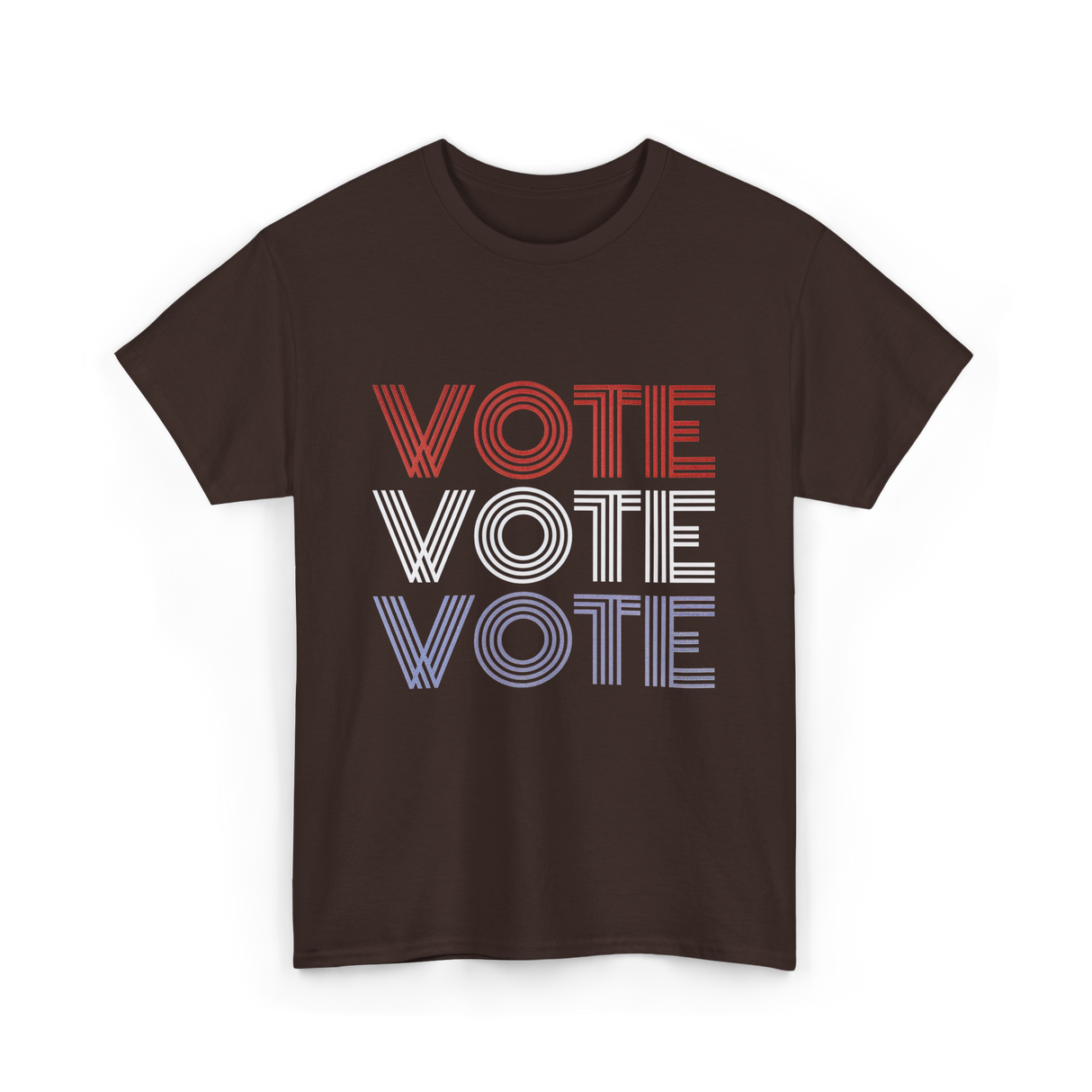 Vote Vote Vote Election Voter T-Shirt - Dark Chocolate