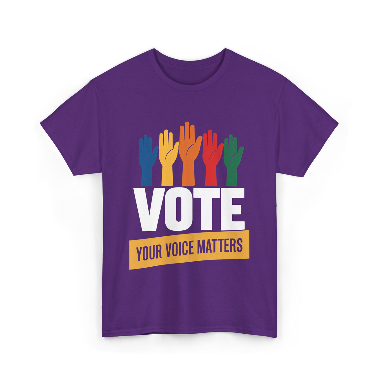 Vote Your Voice Matters Activism T-Shirt - Purple