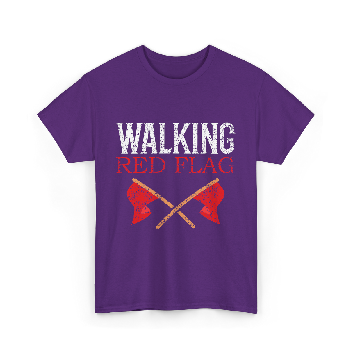 Walking Red Flag Red Flags T-Shirt - Purple