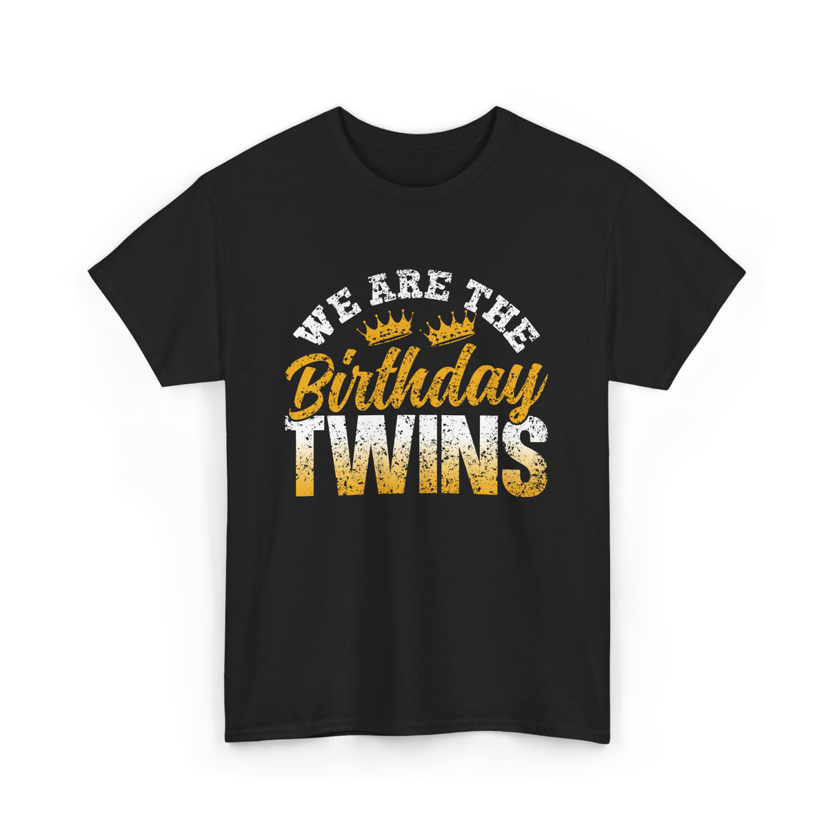 We Are The Birthday Twins Birthday T-Shirt - Black