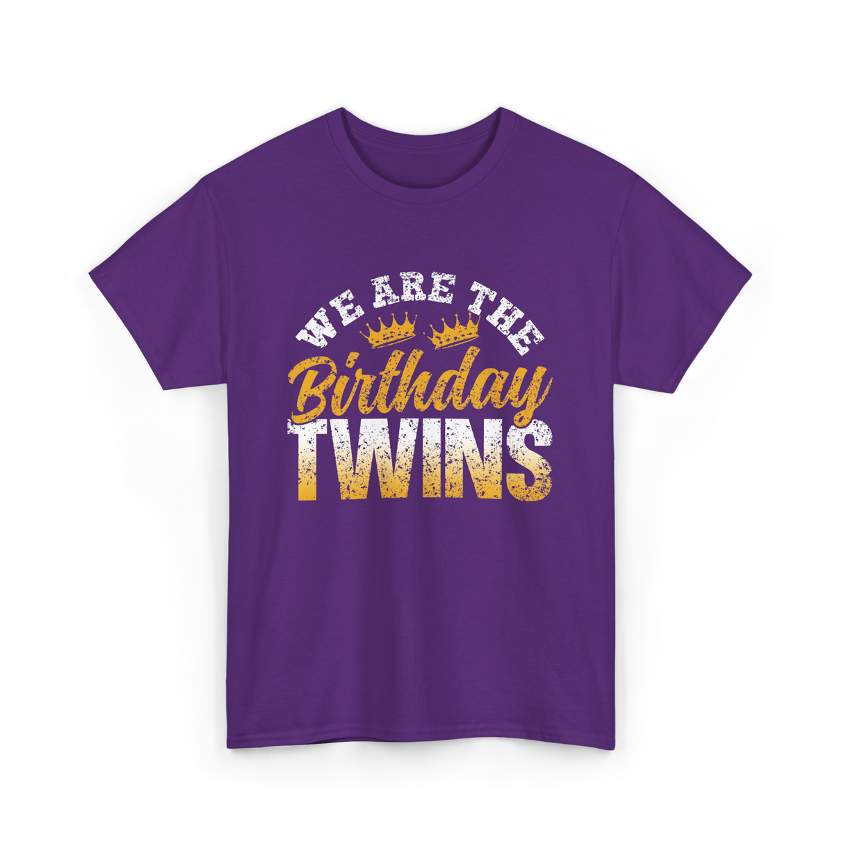 We Are The Birthday Twins Birthday T-Shirt - Purple