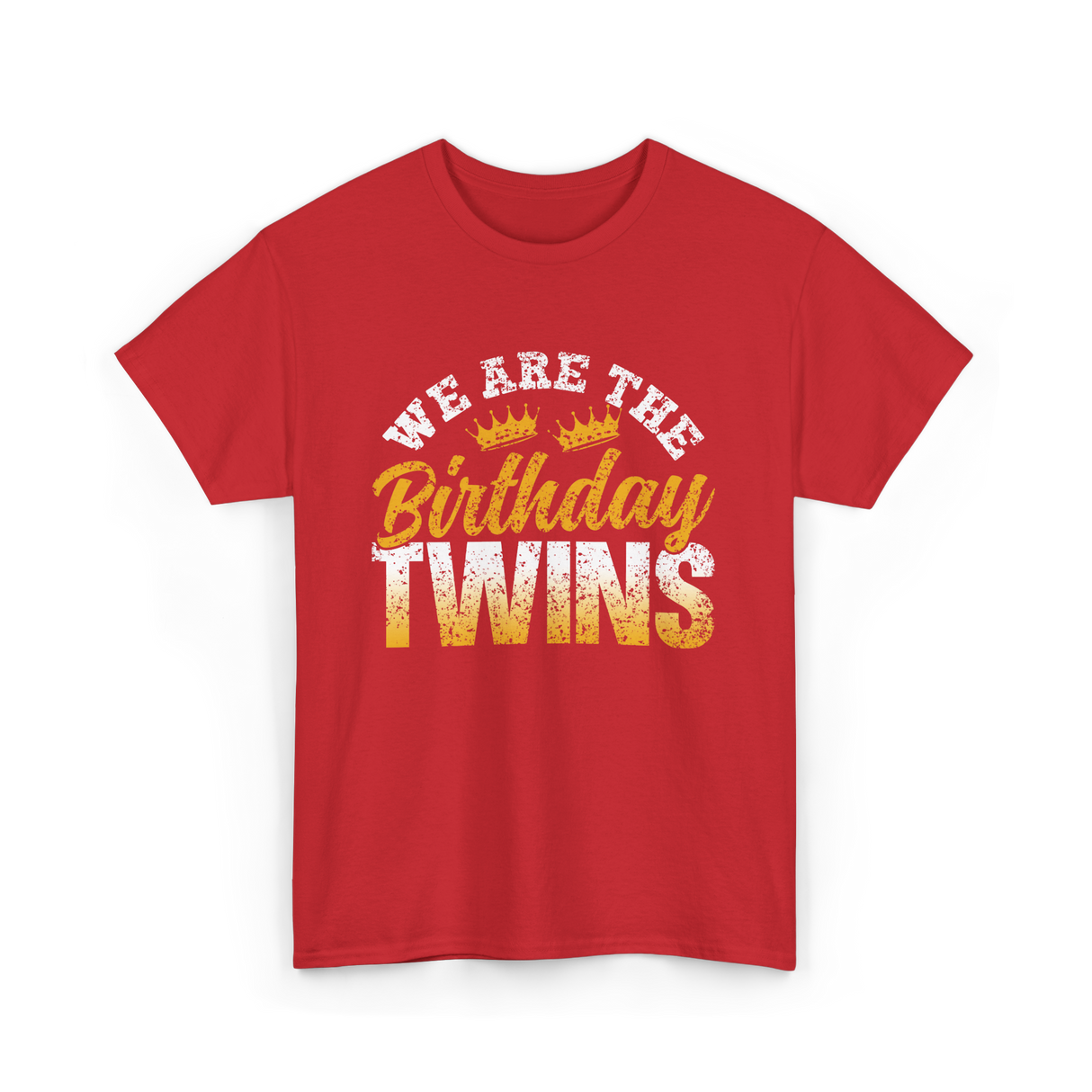 We Are The Birthday Twins Birthday T-Shirt - Red
