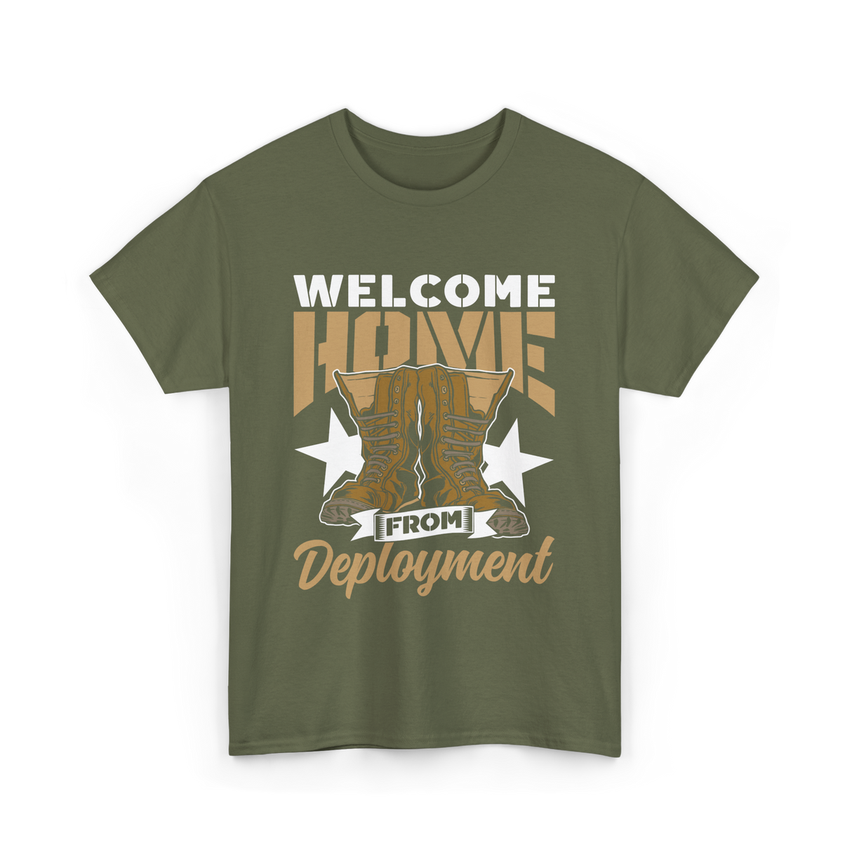 Welcome Home Deployment Military T-Shirt - Military Green