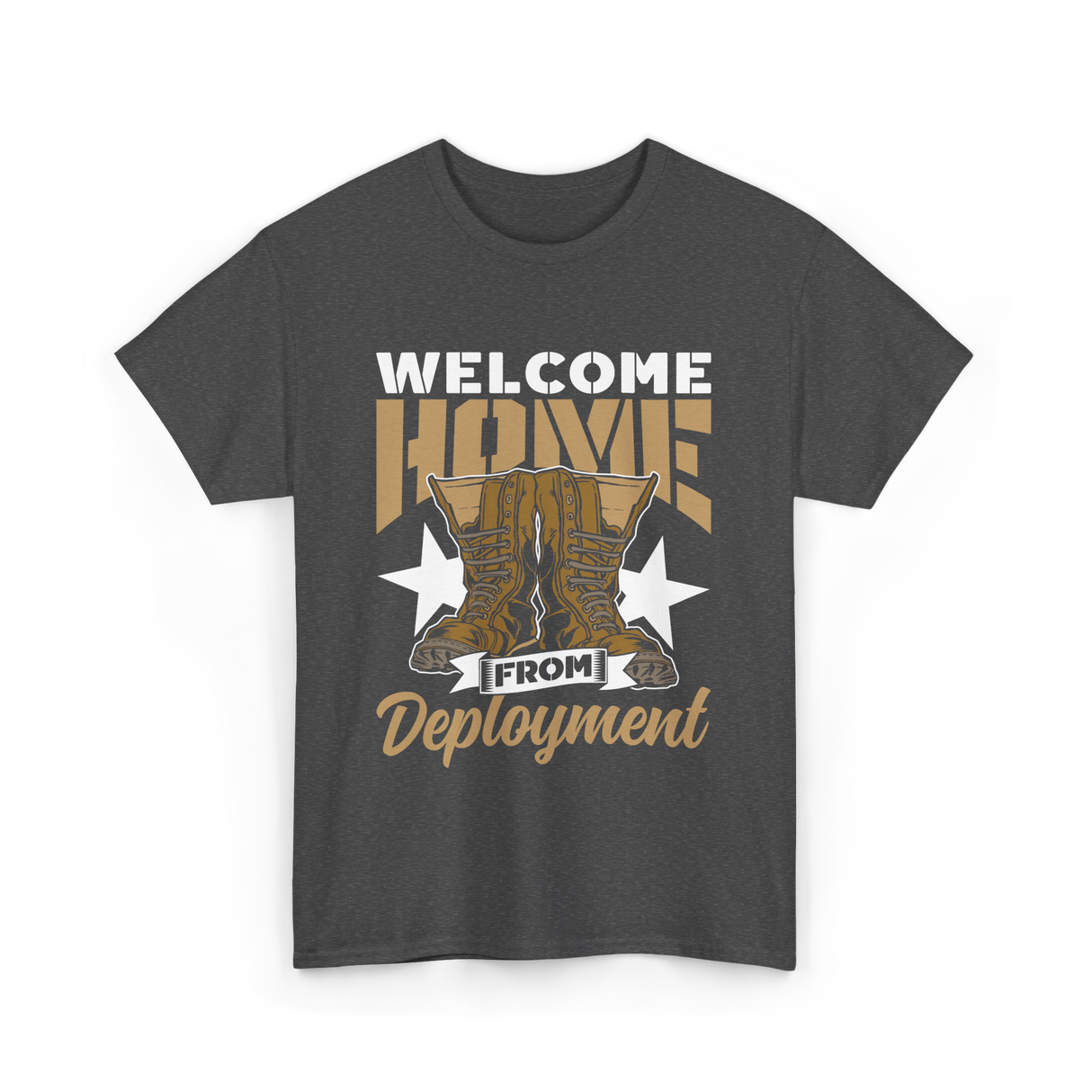 Welcome Home Deployment Military T-Shirt - Dark Heather
