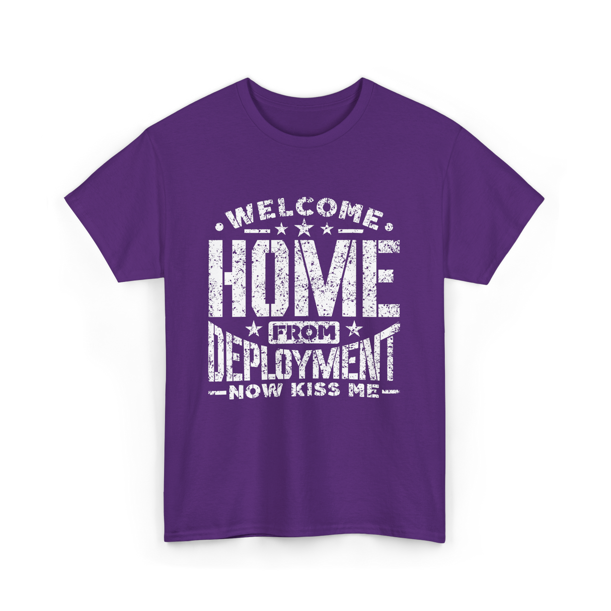 Welcome Home Deployment Welcome Home T-Shirt - Purple