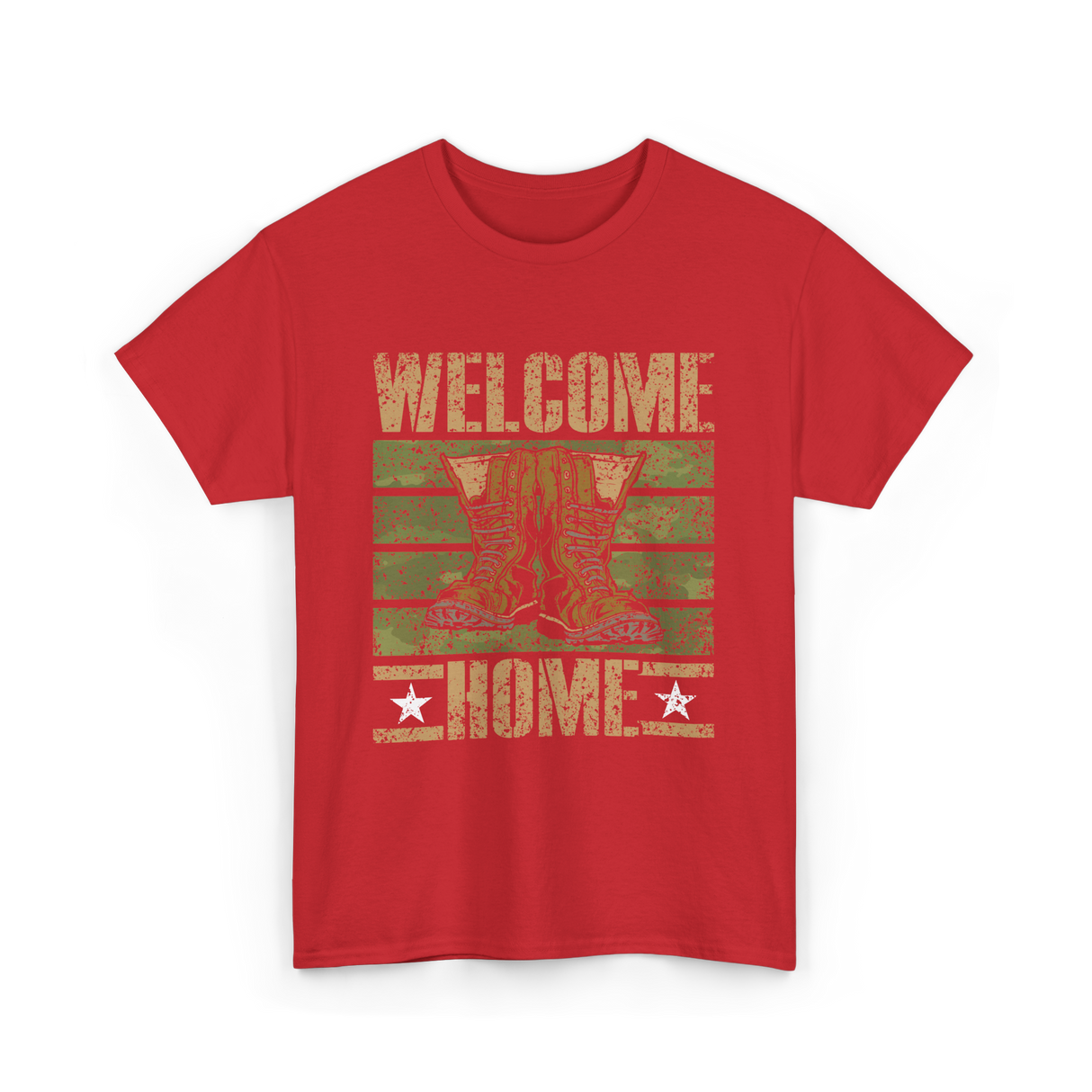 Welcome Home Military Soldiers T-Shirt - Red