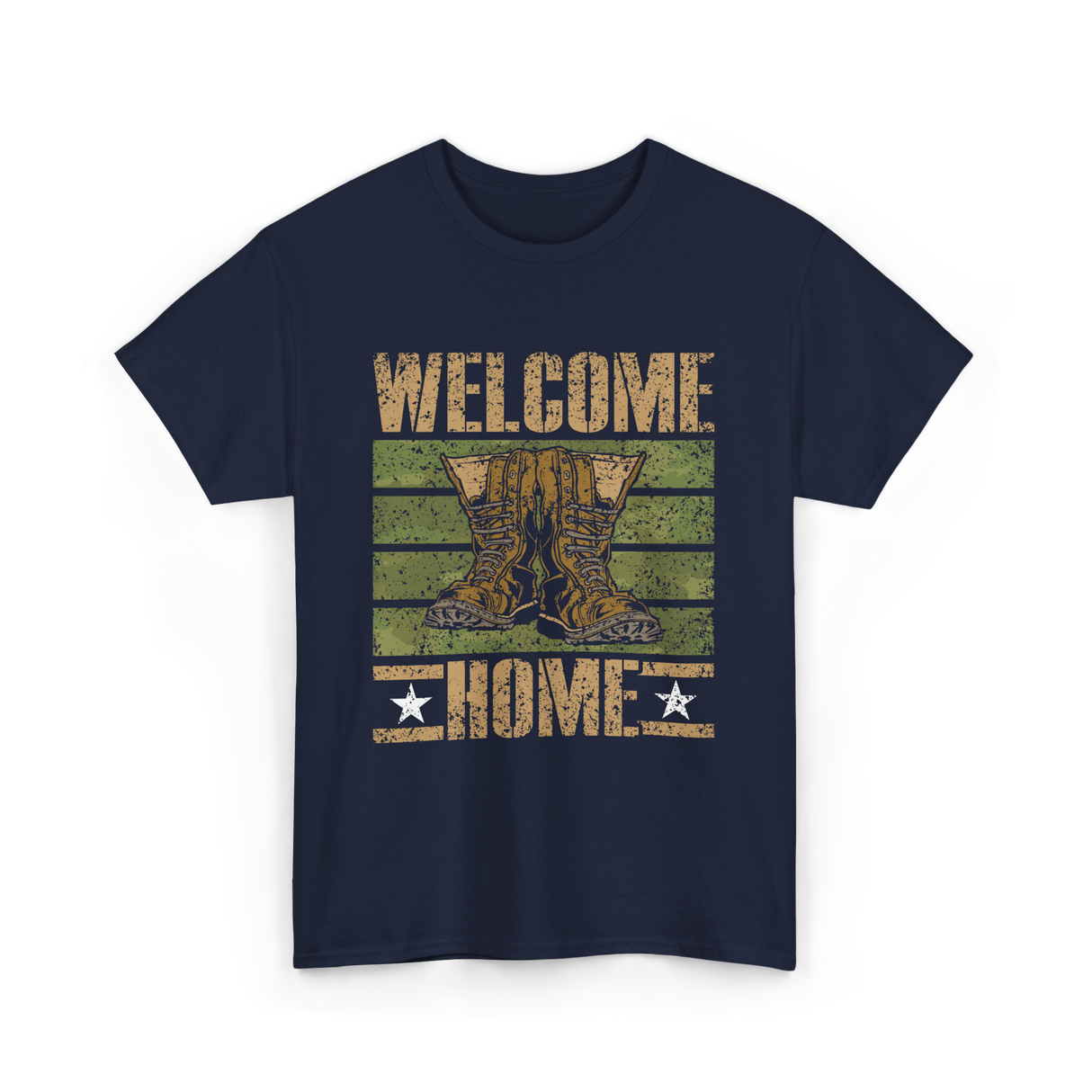 Welcome Home Military Soldiers T-Shirt - Navy